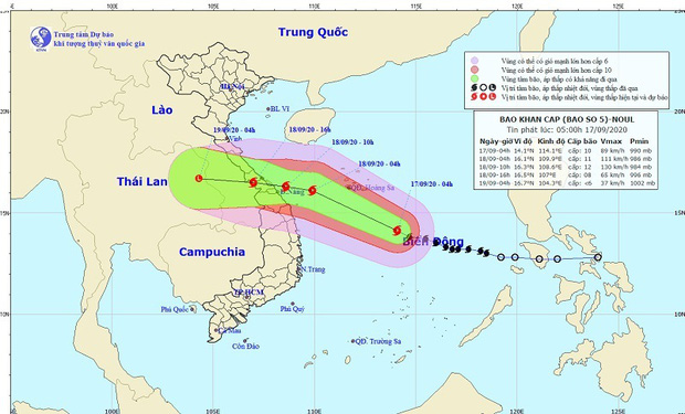Bão số 5 di chuyển nhanh, giật cấp 13 hướng vào miền Trung gây mưa lớn trên cả nước-1