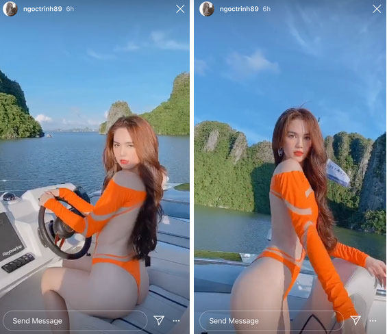 Chỉ có thể là Ngọc Trinh: Quất bộ đồ bơi cắt khoét bạo liệt hở như không mặc, nhìn cũng thấy đỏ mặt dùm-4