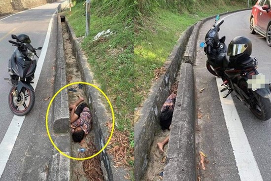 Hoảng hốt thấy người đàn ông co quắp trong rãnh thoát nước, lại gần nghe âm thanh lạ, người dân mới vỡ lẽ