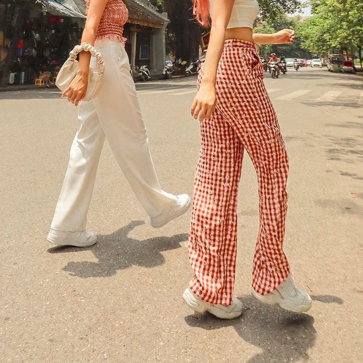 Quần caro ống rộng giá bèo” nhưng làm style đỉnh” hết nấc, nàng nào bỏ qua là thiệt-10