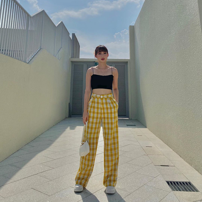 Quần caro ống rộng giá bèo” nhưng làm style đỉnh” hết nấc, nàng nào bỏ qua là thiệt-2