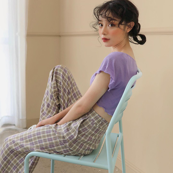 Quần caro ống rộng giá bèo” nhưng làm style đỉnh” hết nấc, nàng nào bỏ qua là thiệt-3