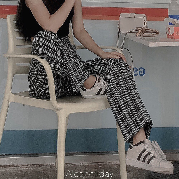 Quần caro ống rộng giá bèo” nhưng làm style đỉnh” hết nấc, nàng nào bỏ qua là thiệt-6