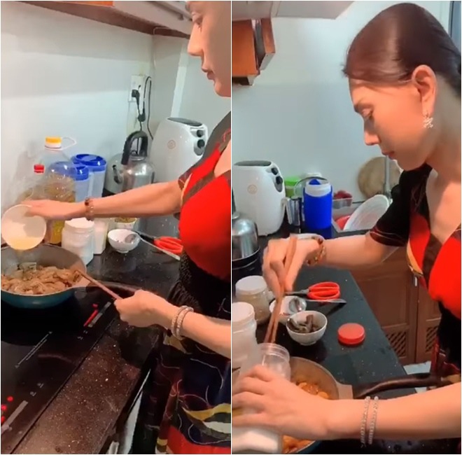 Lần đầu làm gái đảm, công chúa Lâm Khánh Chi được chồng trẻ khen nổ mũi-2