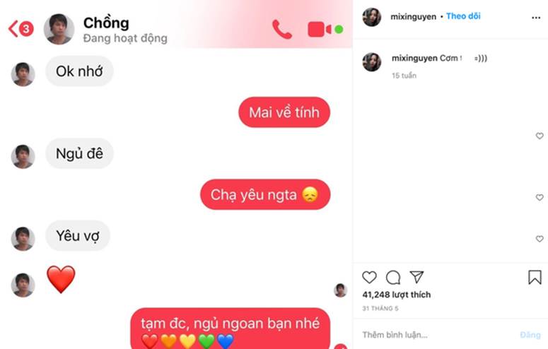 Độ Mixi nhắn tin với vợ love viu bây bê, 2 con rồi vẫn lãng mạn quên lối về-2