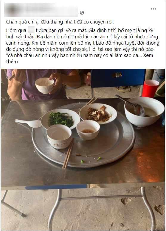 Dùng tô nhựa đựng canh nóng, cô gái bị người yêu phũ ngay lần đầu ra mắt nhưng hành động vùng lên khiến dân tình rào rào ủng hộ-1