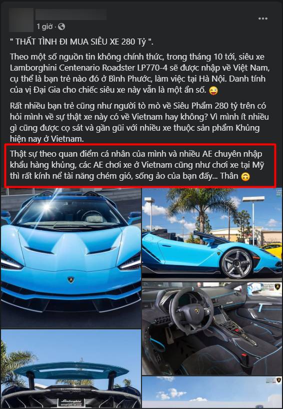 Xuất hiện bằng chứng bóc mẽ sự thật về đại gia thất tình mua siêu xe Lamborghini 270 tỷ: Chỉ là chém gió sống ảo trên MXH?-1