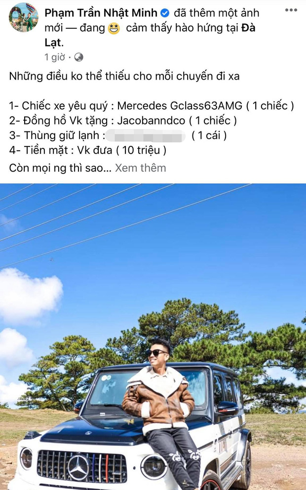 Minh Nhựa khoe ảnh kể hành trang đi xa trị giá hơn 22 tỷ vô tình để lộ chi tiết bị vợ quản lý tiền, chỉ được cấp 10 triệu cho một chuyến đi khiến dân mạng ngạc nhiên-2