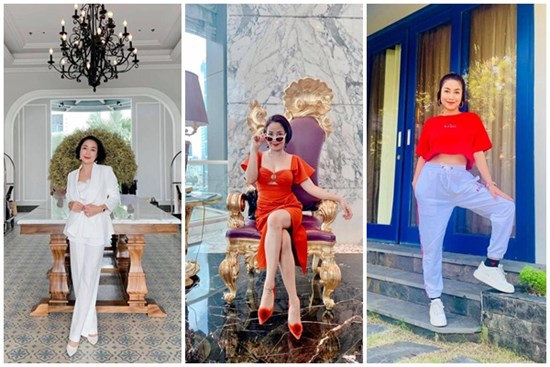 Ốc Thanh Vân ở nhà chăm con mặc bình dân, đổi style theo hội nữ tổng tài liền lên đời