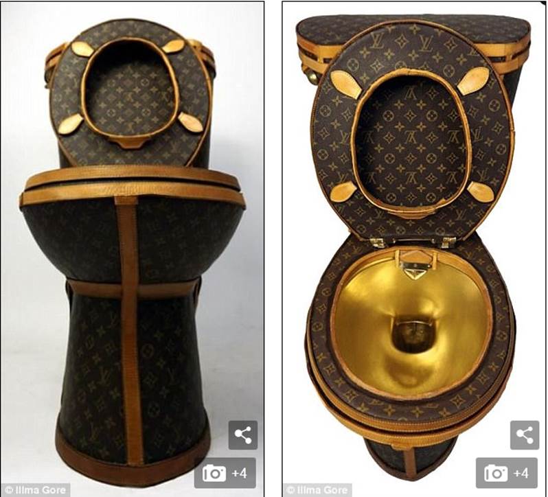 Chiêm ngưỡng bệ xí mạ vàng bọc da Louis Vuitton sang chảnh, tổng trị giá 2,3 tỷ đồng-1