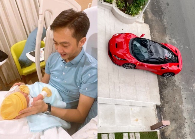 Cường Đô La than thở việc ở nhà chăm con gái cho Đàm Thu Trang lái siêu xe bạc tỉ đi cafe chiều chủ nhật-1