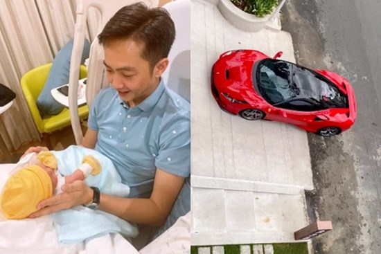 Cường Đô La than thở việc ở nhà chăm con gái cho Đàm Thu Trang lái siêu xe bạc tỉ đi cafe chiều chủ nhật