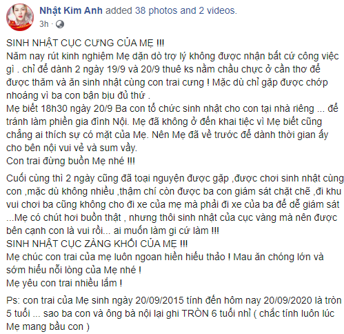 Nhật Kim Anh cuối cùng cũng được gặp lại con trai sau thời gian dài xa cách, nhưng vẫn chịu sự giám sát chặt chẽ từ chồng cũ-1