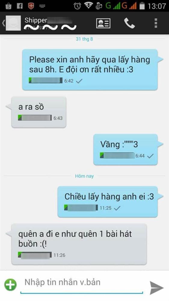 Láu cá đặt tên người nhận là Vợ yêu của anh, cô gái cũng sửng sốt trước màn tung hứng đầy ngọt ngào của anh shipper-3