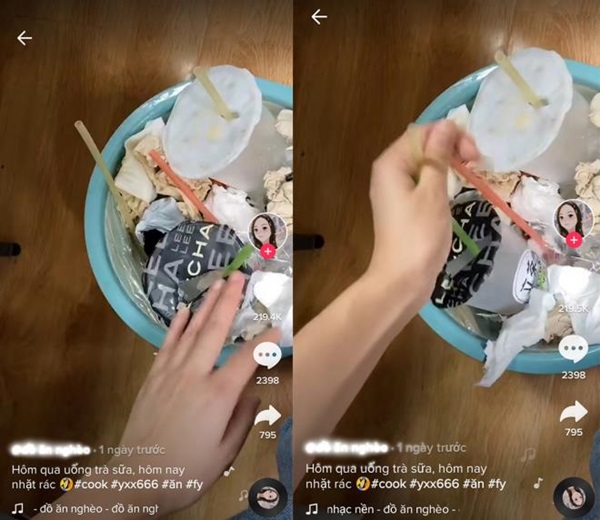 Ăn ống hút nhặt từ thùng rác, Tiktoker triệu view bị ném đá dữ dội-1