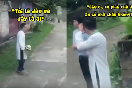 Dẫn đoàn nhà trai đi ăn hỏi, chú rể