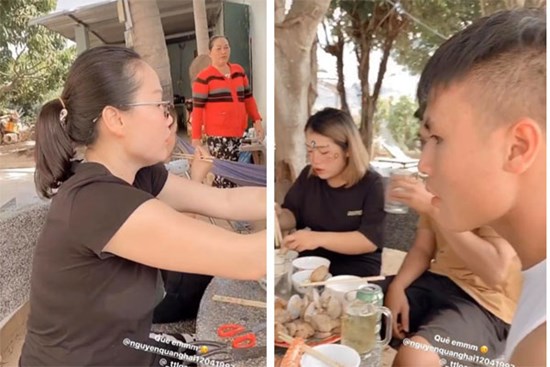 Vừa giành chức vô địch Cúp Quốc gia, Quang Hải tức tốc vào tận Nha Trang dùng cơm với