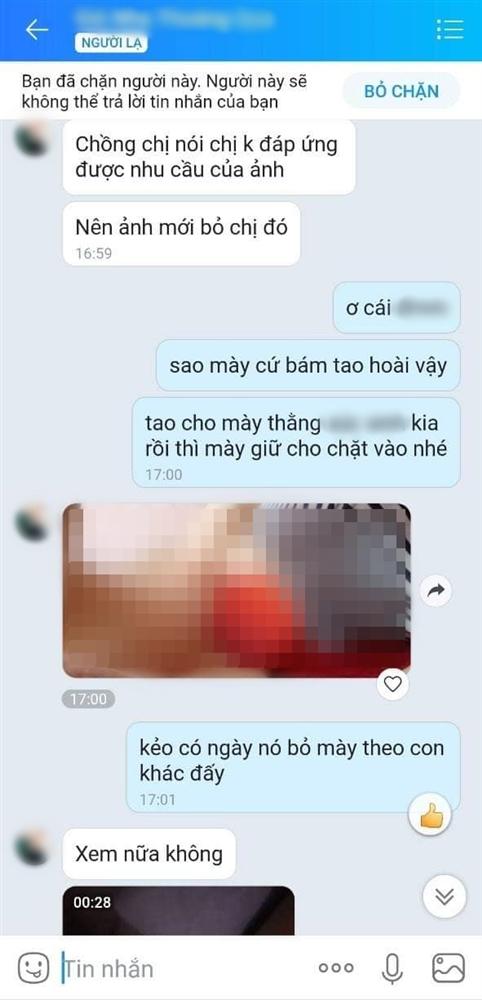 Tuesday gây sốc nổi nhất hôm nay khi đã cướp được ông chồng vẫn liên tục gửi clip nóng cùng tin nhắn khích đểu chị vợ khiến dân mạng dậy sóng-1