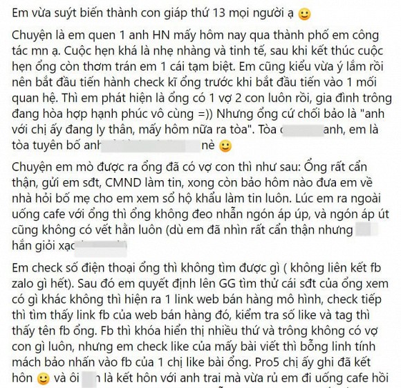 Được một chàng trai tán tỉnh, cô gái tìm đủ cách check thông tin, hốt hoảng phát hiện suýt thành tiểu tam-1