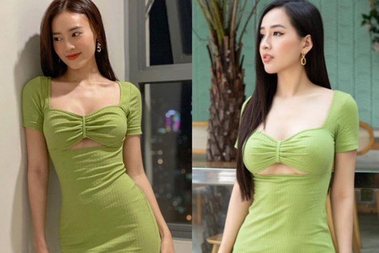 Đụng bộ đầm ôm sát, Lan Ngọc thua từ chiều cao lẫn 