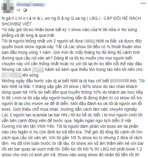 Ngân 98 - Lương Bằng Quang bất ngờ bị gọi là cặp đôi rẻ rách” nhất Vbiz-1