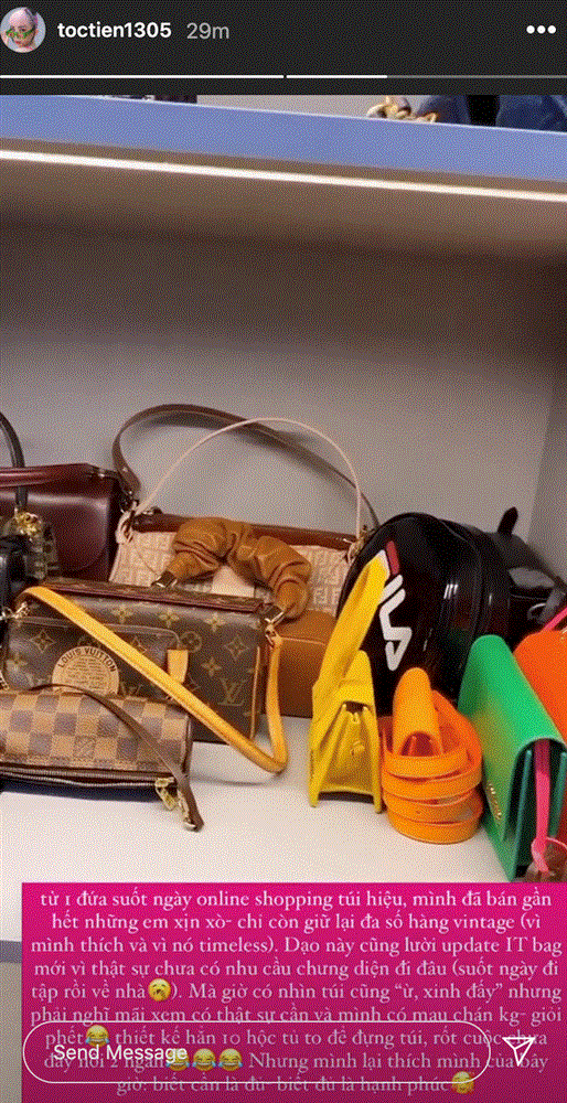 Tóc Tiên bán gần hết túi xách đắt đỏ, tủ đồ giờ chưa đầy 2 ngăn và quan điểm dùng đồ hiệu nghe là thấy nể-3