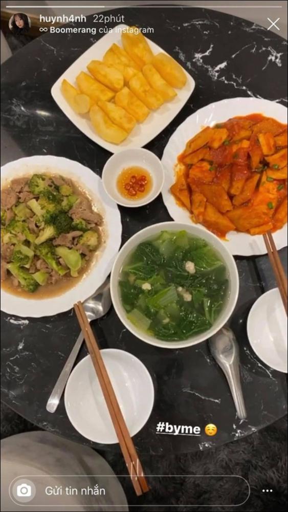 Huỳnh Anh khoe mâm cơm 2 người ăn do chính mình trổ tài, dân tình chúc mừng Quang Hải Đúng là có số hưởng-7