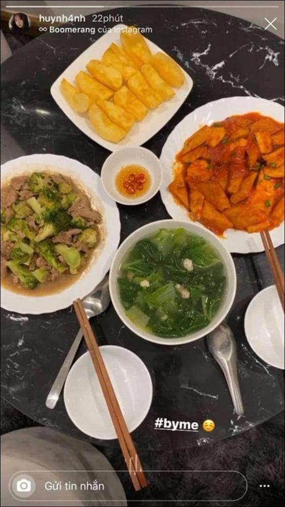Huỳnh Anh khoe mâm cơm 2 người ăn do chính mình trổ tài, dân tình chúc mừng Quang Hải Đúng là có số hưởng-8
