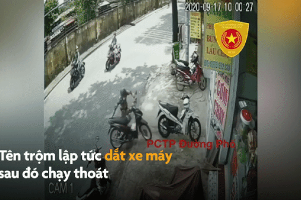 Trộm đánh cắp xe máy trong 20 giây-1