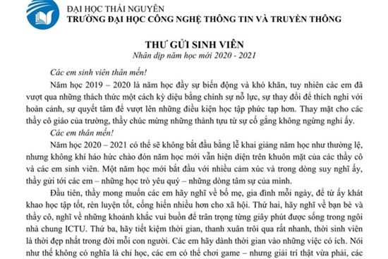Bức thư nghìn like gây bão, thầy hiệu trưởng “xui” sinh viên hãy chơi game hoặc yêu ai đó