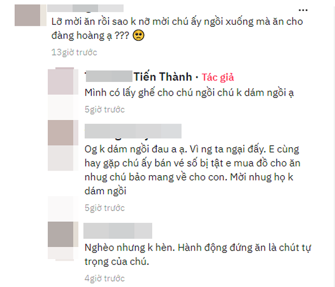 Cụ ông bán hàng rong đứng nép 1 góc bàn bốc đồ ăn và câu chuyện phía sau được đầu bếp tiết lộ gây xúc động mạnh-2