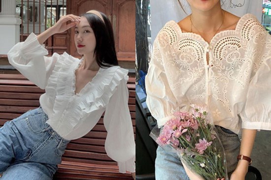 Sắm blouse trắng tiểu thư