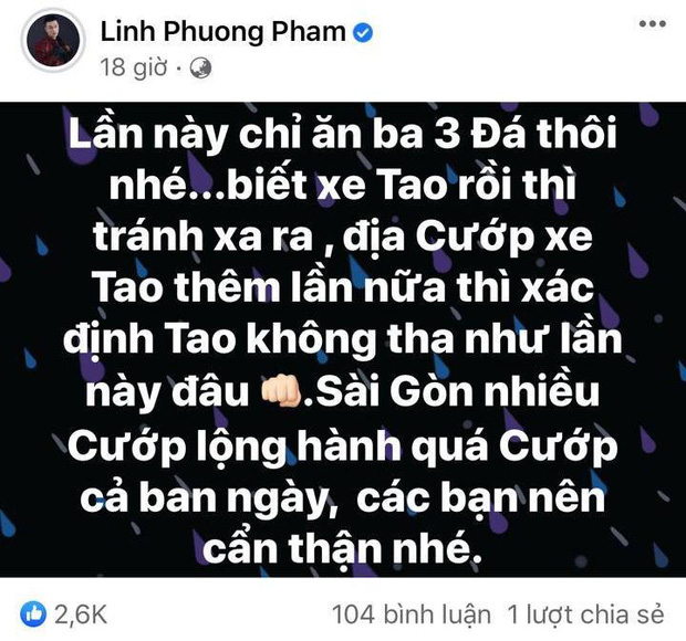 TiTi bị cướp tấn công và lợi dụng sơ hở bẻ kính xế hộp giữa đường, tiếp tục gặp tai nạn xe ngay buổi tối cùng ngày-1