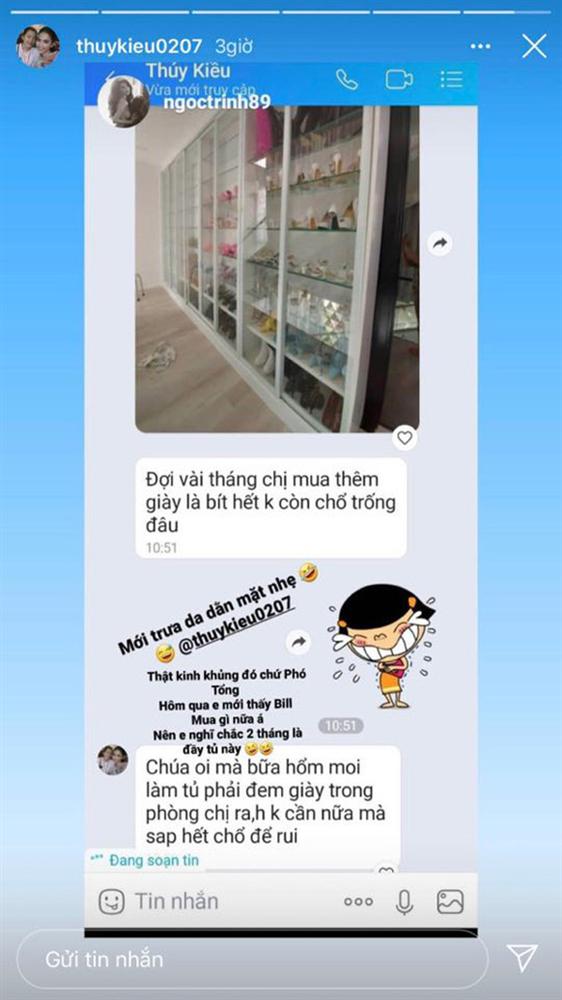 Làm trợ lý như Thuý Kiều kể cũng khổ: Phụ Ngọc Trinh đếm tiền mỏi tay, tối ngày lo tủ giày hiệu hết chỗ để-2