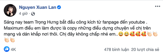 Sau loạt status đấu tố của Xuân Lan, Trọng Hưng đã chính thức lên tiếng: Nói cái gì phải có hai chiều và có bằng chứng-2