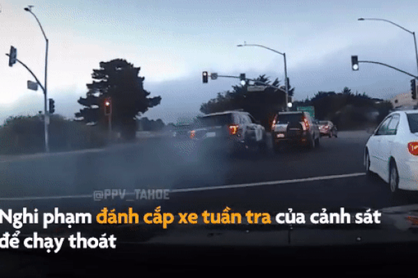 Nghi phạm đánh cắp xe cảnh sát rồi gây tai nạn ở Mỹ
