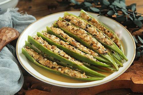 Tưởng chỉ có thể luộc hoặc xào, đậu bắp đem nhồi thịt lại ngon bất ngờ-7