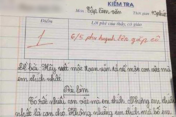 Yêu cầu tả người thân, cậu bé lớp 1 viết nguyên cả trang giấy nhưng người mẹ giật mình kêu viết lại còn dân mạng ôm bụng cười lăn-4