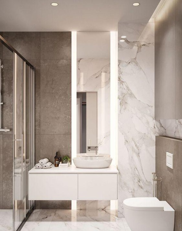 Cách trang trí phòng tắm nhỏ siêu tiết kiệm diện tích lại đẹp sang chảnh từng centimet-1