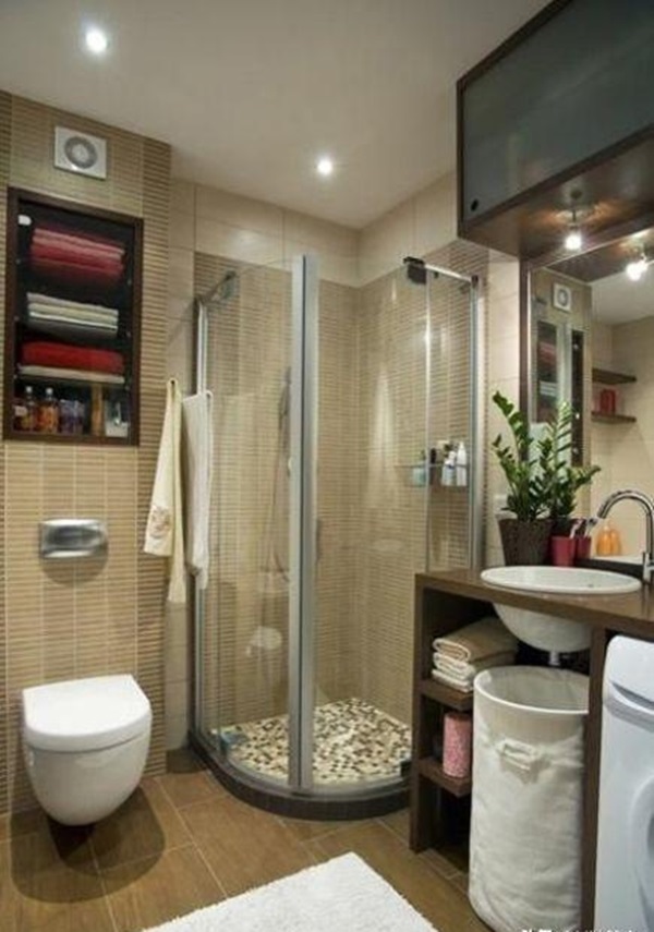Cách trang trí phòng tắm nhỏ siêu tiết kiệm diện tích lại đẹp sang chảnh từng centimet-10