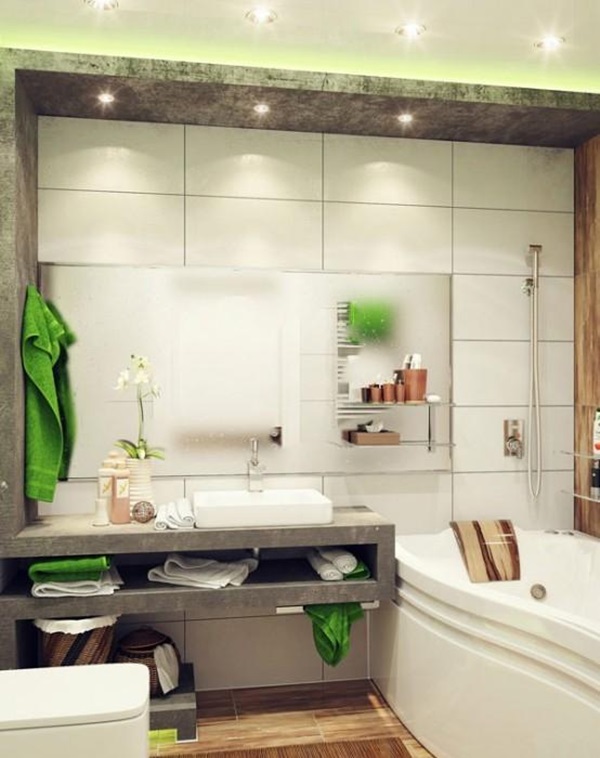 Cách trang trí phòng tắm nhỏ siêu tiết kiệm diện tích lại đẹp sang chảnh từng centimet-8
