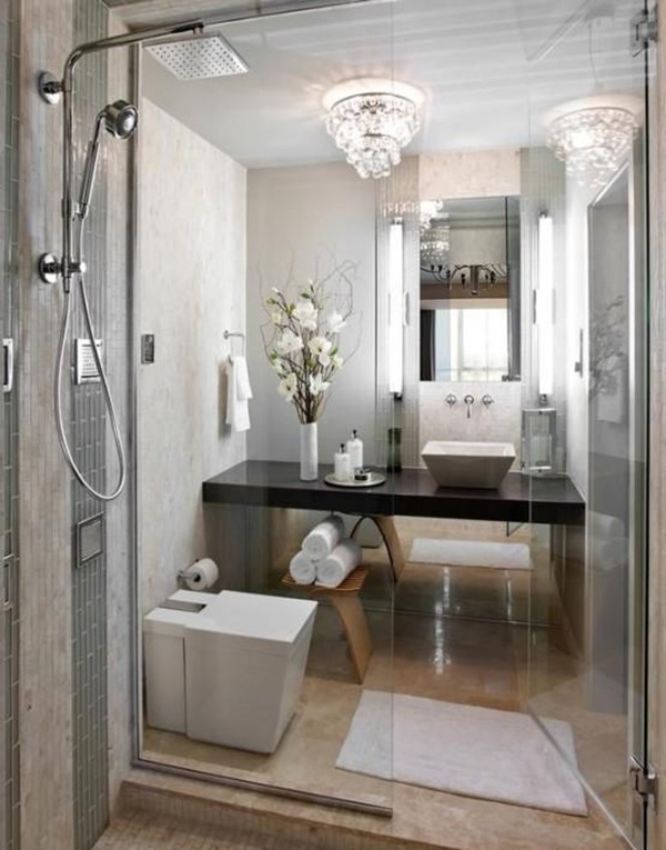 Cách trang trí phòng tắm nhỏ siêu tiết kiệm diện tích lại đẹp sang chảnh từng centimet-14