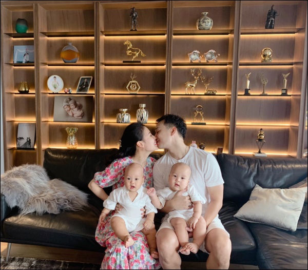 Sợ hai nhóc tỳ quá bụ bẫm, vợ tiếp viên hàng không của MC Thành Trung quyết dùng biện pháp này để con giảm cân!-1