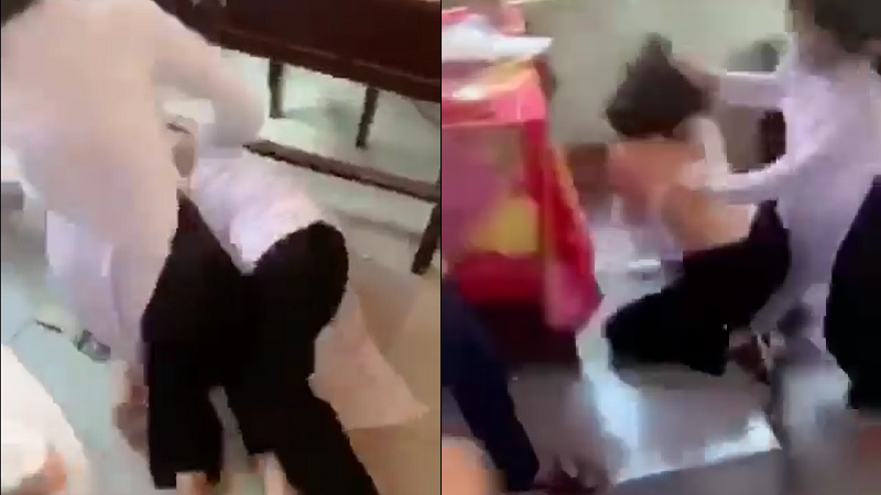 Xôn xao clip nhóm nữ sinh Bến Tre xé áo dài, đánh hội đồng dã man bạn ngay trong lớp học-1