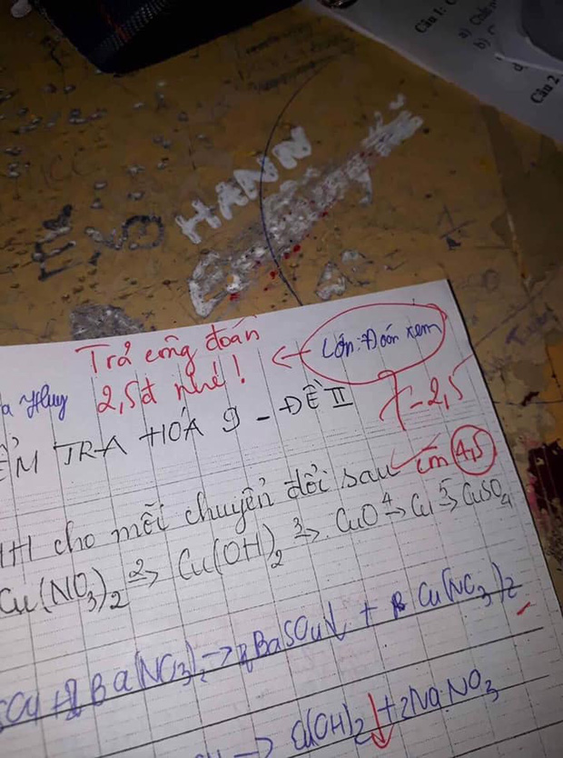 Làm kiểm tra mà bắt cô đoán đáp án, học trò bị đáp lại bằng một từ cực chất-2
