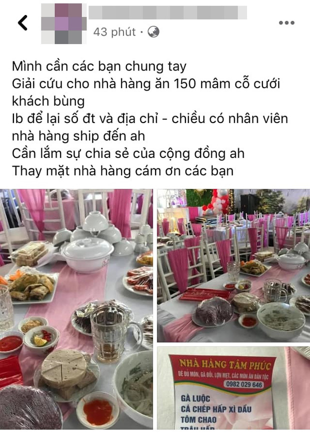 Ngoài hơn 150 mâm cỗ, cô dâu ở Điện Biên còn bị nhà hàng tố từng đặt 156kg gà, 40kg giò, 180 đĩa mía tráng miệng và cũng chưa trả tiền-1