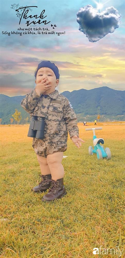 Bé 1 tuổi nhập vai tiểu đại úy cực đáng yêu, nhưng xem ảnh ai cũng cười ngặt nghẽo vì chưa thấy đại úy nào lại mập thế-8