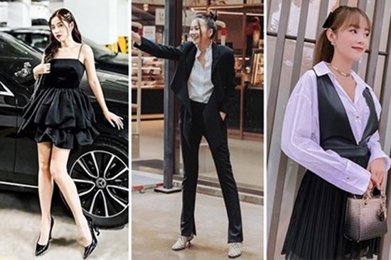 Học lỏm chiêu phối đồ đen - trắng chất như Thanh Hằng - Minh Hằng