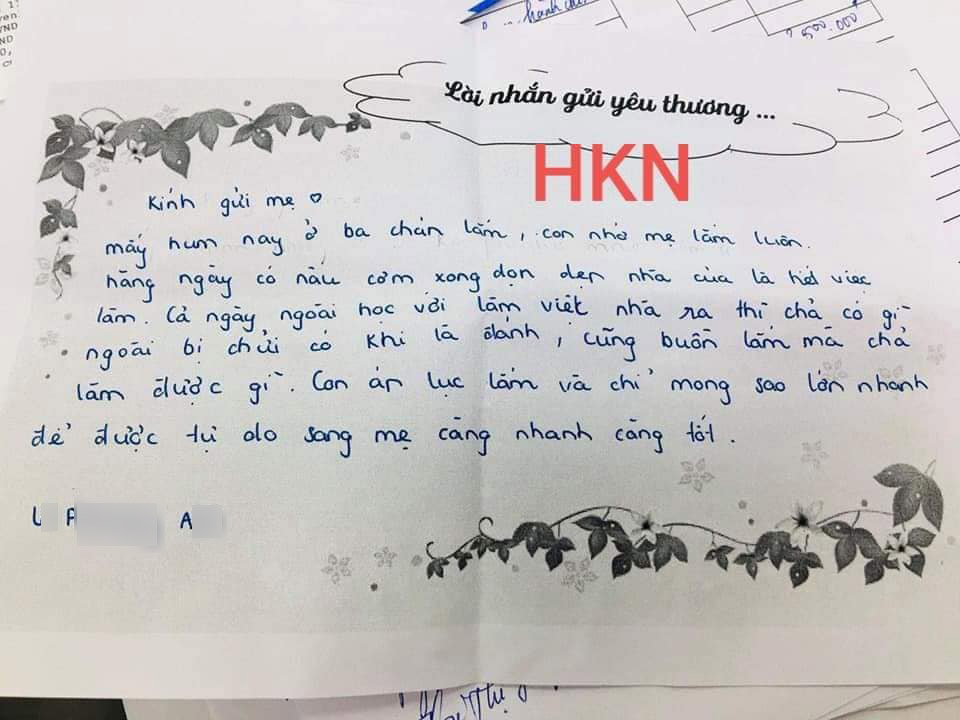 Xót xa tâm thư của bé gái Hải Phòng nghi bị bố ruột bạo hành bằng dây điện quấn băng dính: Mong lớn nhanh để tự do về với mẹ-5