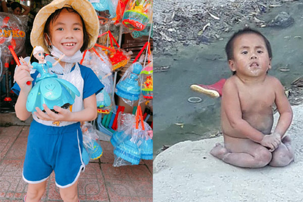 Em bé Mường Lát giờ đã lớn phổng phao, nở nụ cười hạnh phúc khi được mẹ nuôi tặng quà ngày cận Tết-7